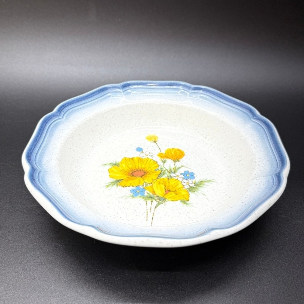 Vintage Mikasa Soup Salad Bowl 8" Country Club‎ AMY CA 503 70s 80s Blue Floral